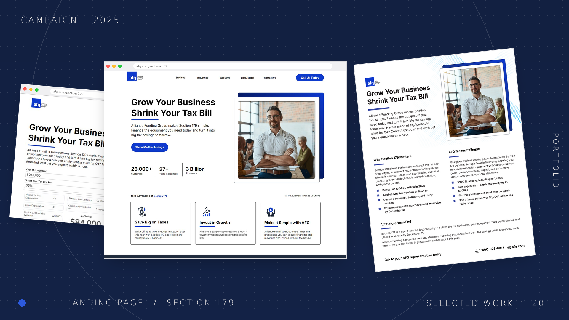 AFG — Section 179 landing-page campaign