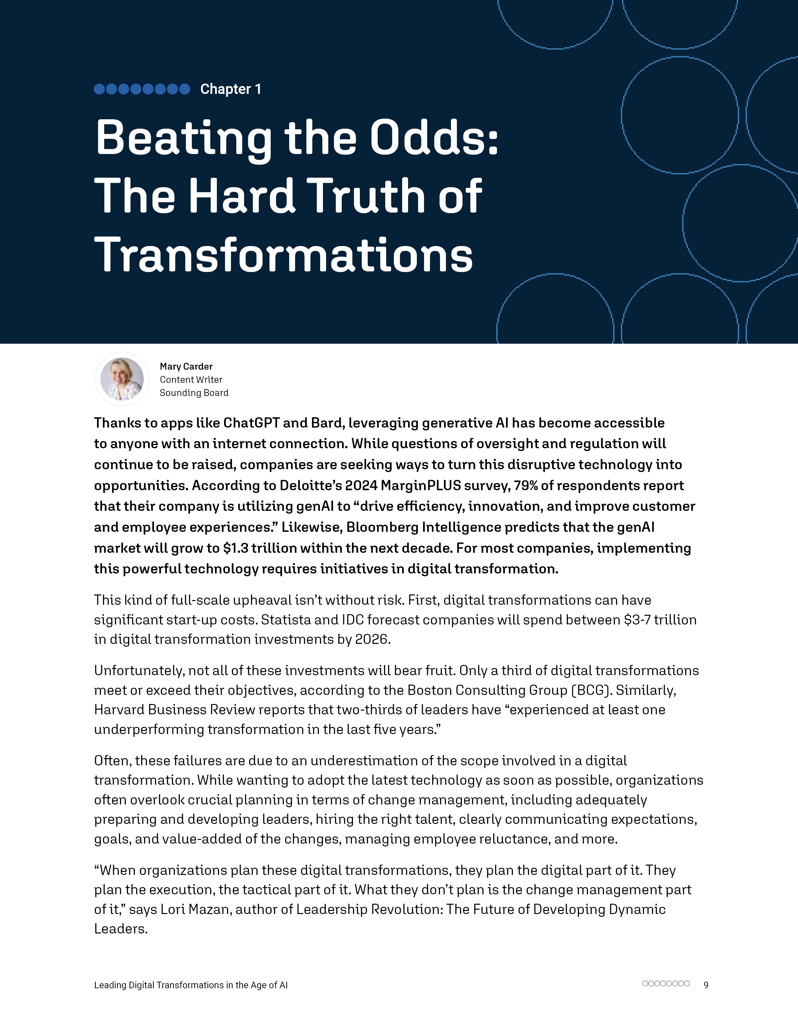 Chapter 1 divider — Beating the Odds