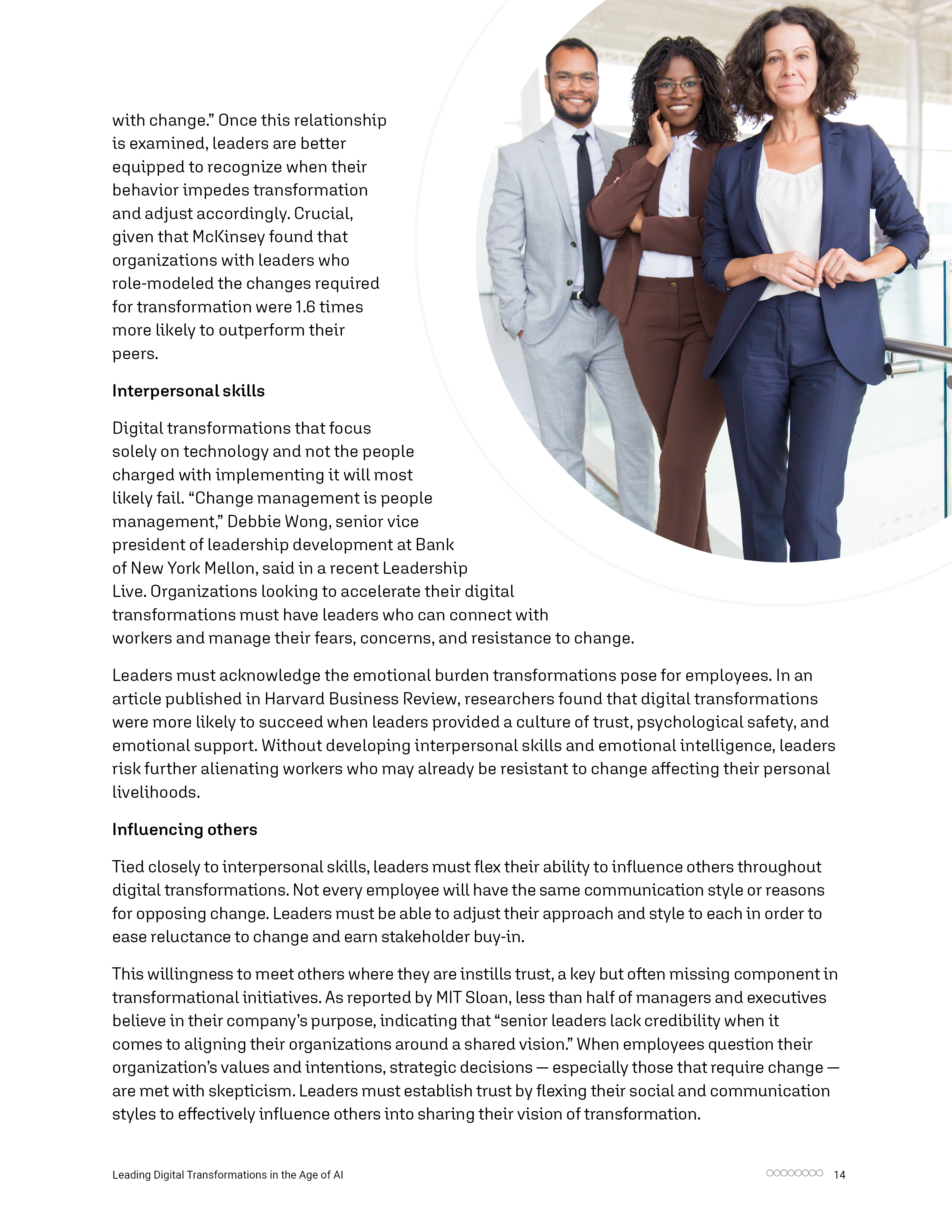 Chapter 2 spread — interpersonal skills, leader photography