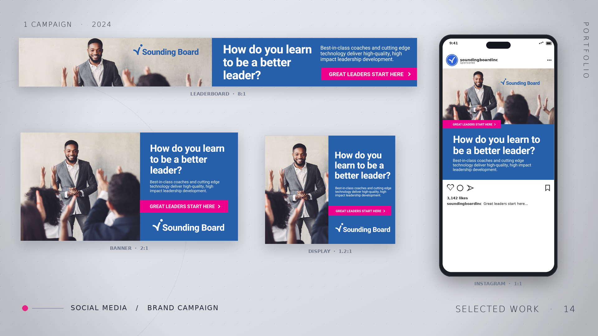 Great Leaders paid social campaign