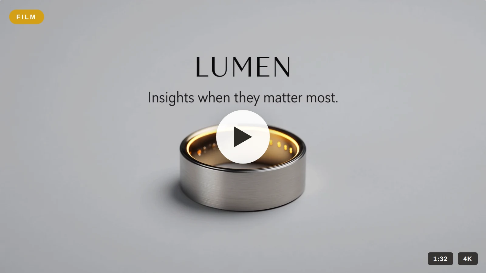 Lumen AI-produced smart ring film