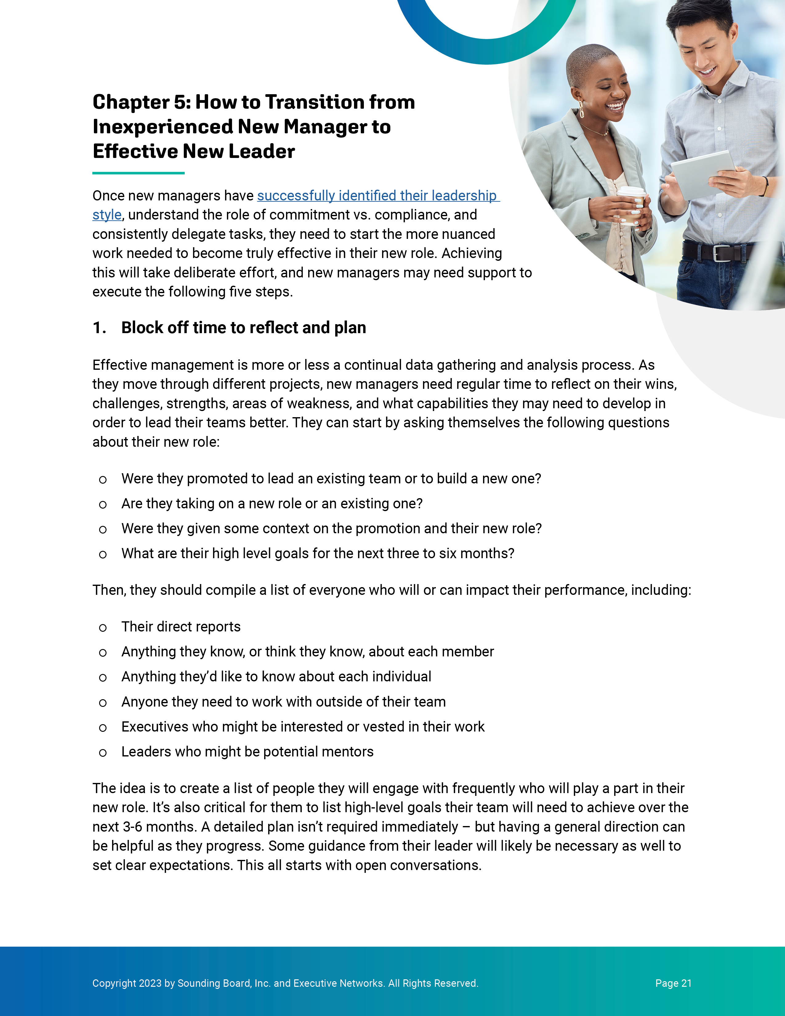 Chapter 5 opener — From Inexperienced Manager to Effective Leader