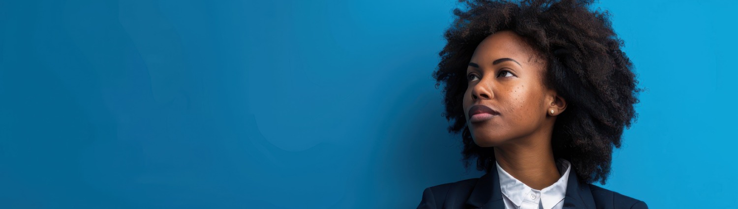 Reflective leader against a deep blue field — opening photography
