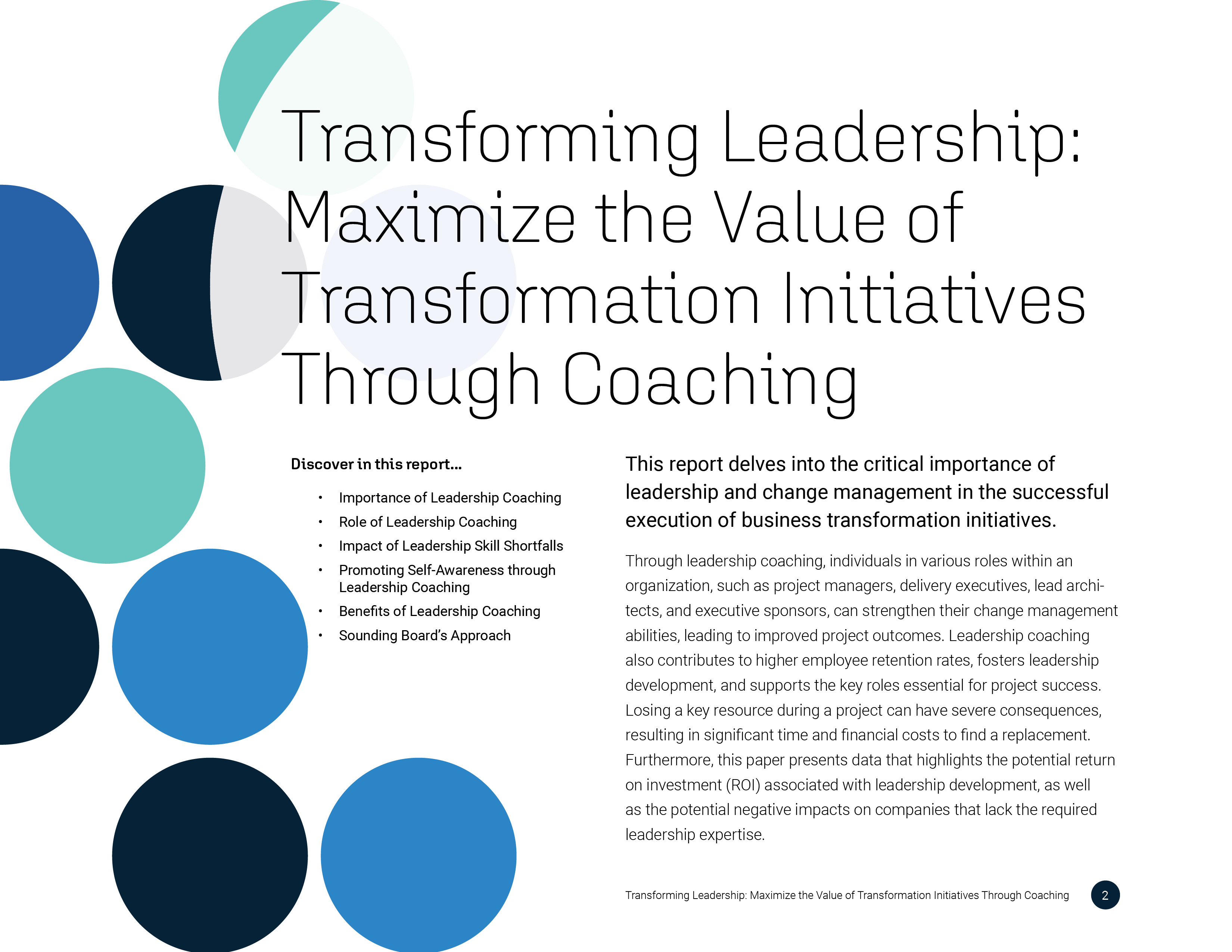 Contents and executive summary spread