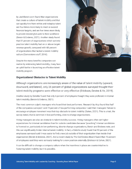 Obstacles to talent mobility