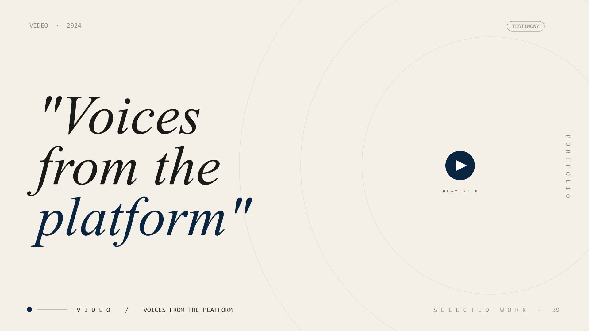 Voices from the platform